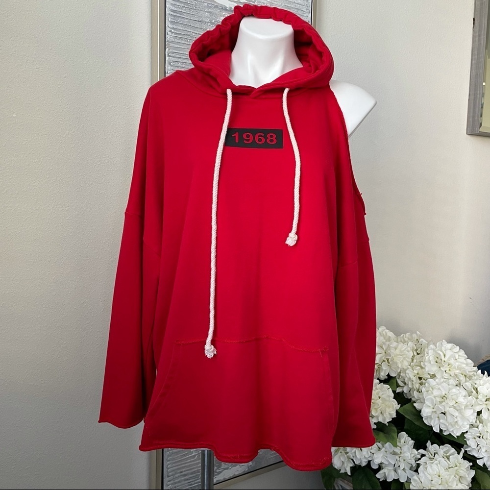 ETWO Women’s Cold Shoulder Hoodie Size M